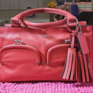 Coach Women's Red Leather Handbag